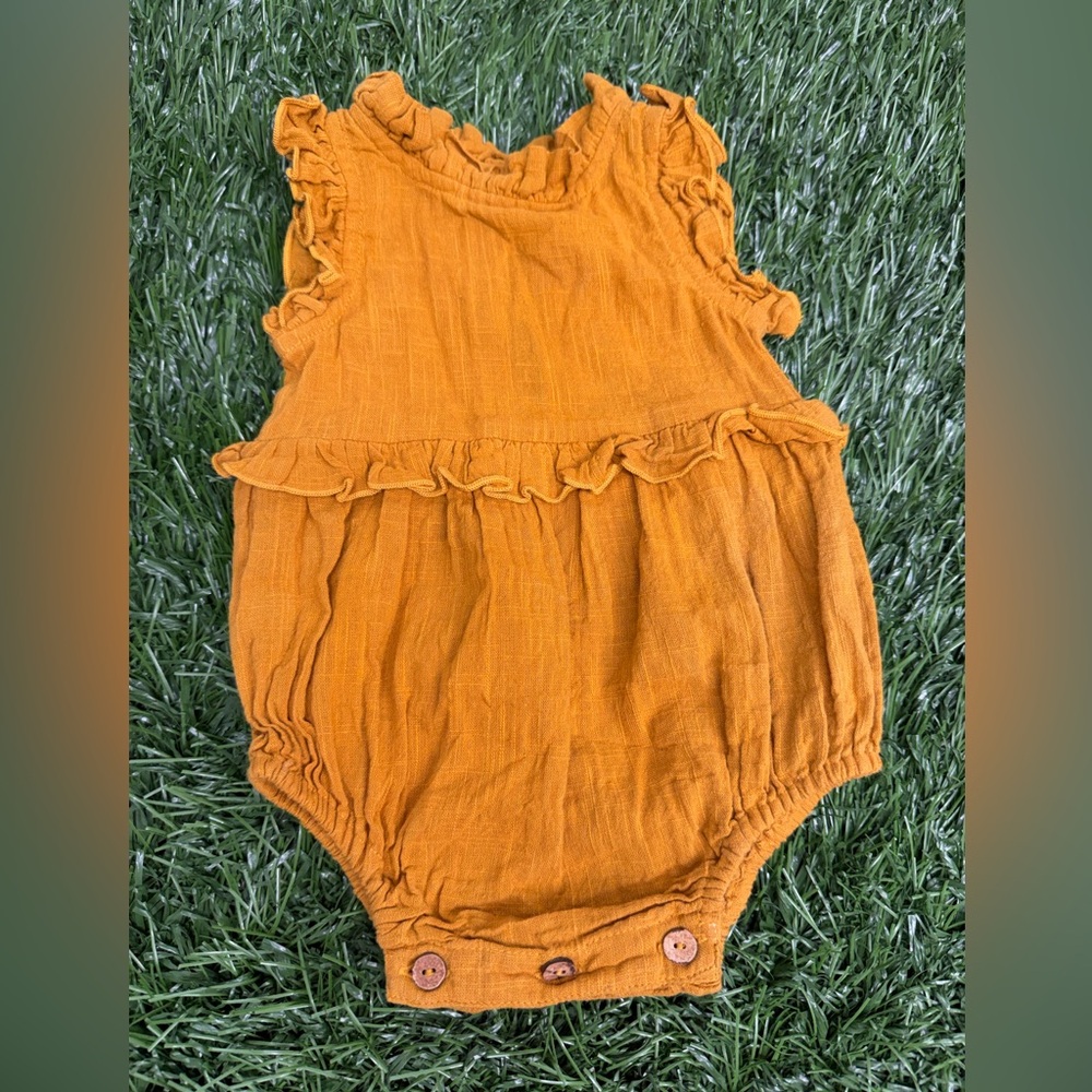 Mustard Yellow Baby Romper